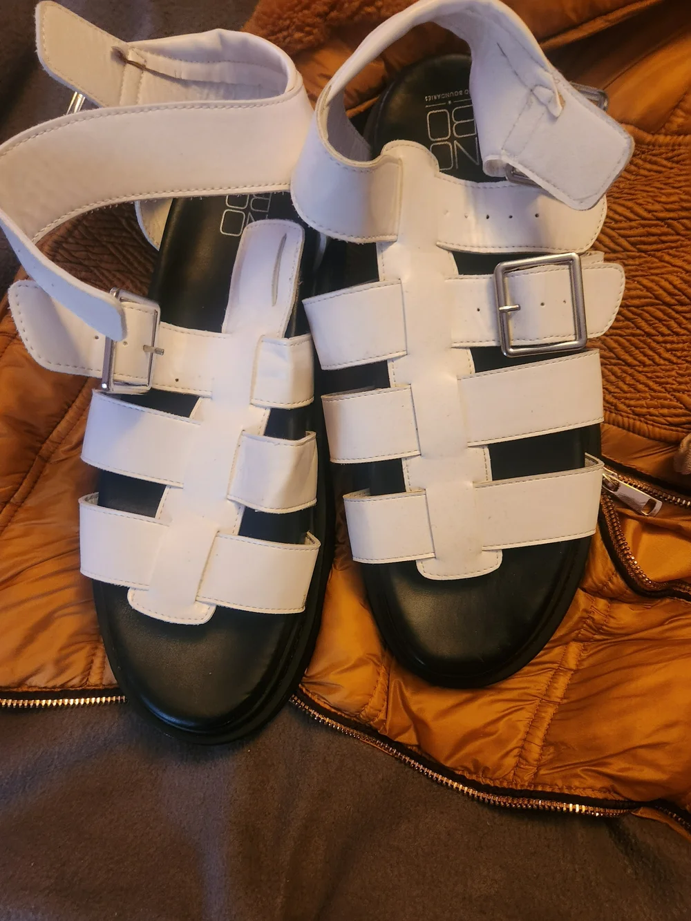 White Strappy Fisherman Sandals for Women